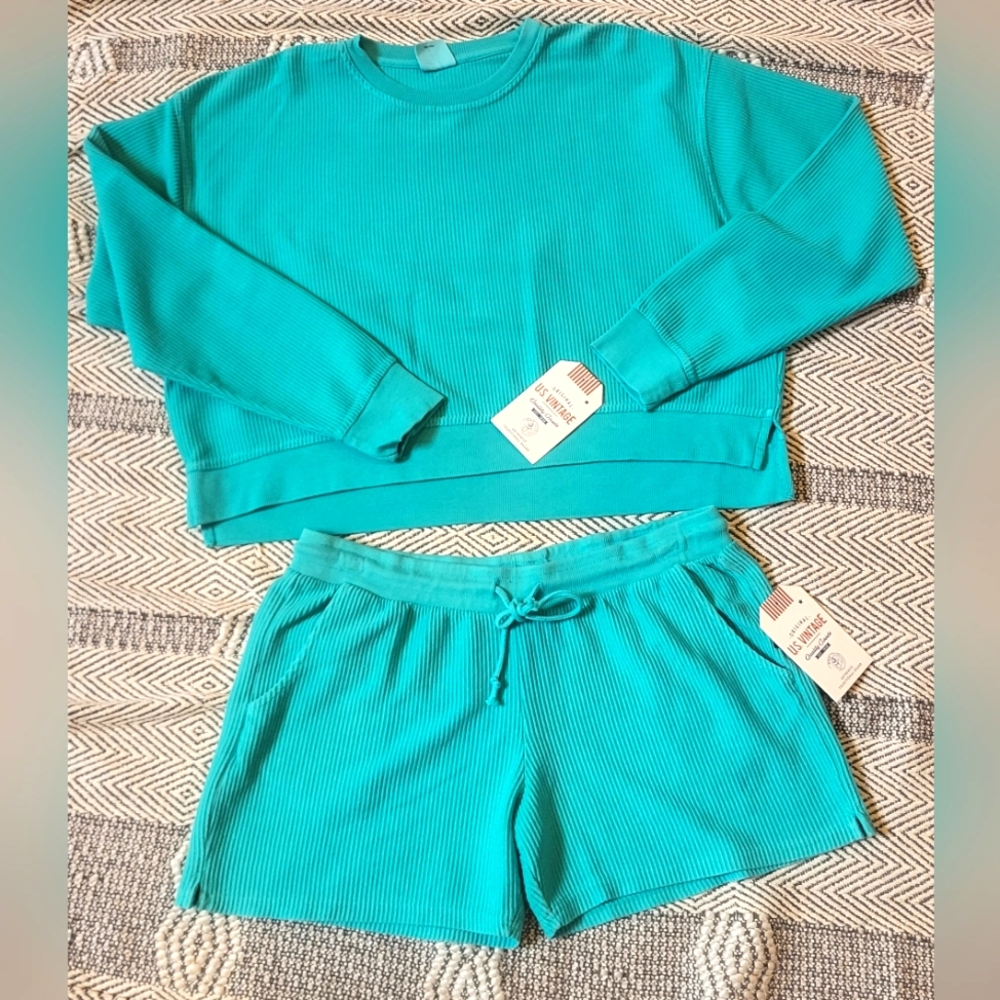 Matching Teal Lounge Set by U.S. Vintage NWT SZ. XL